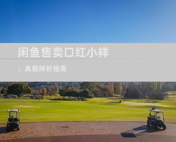 闲鱼售卖口红小样：真假辨析指南